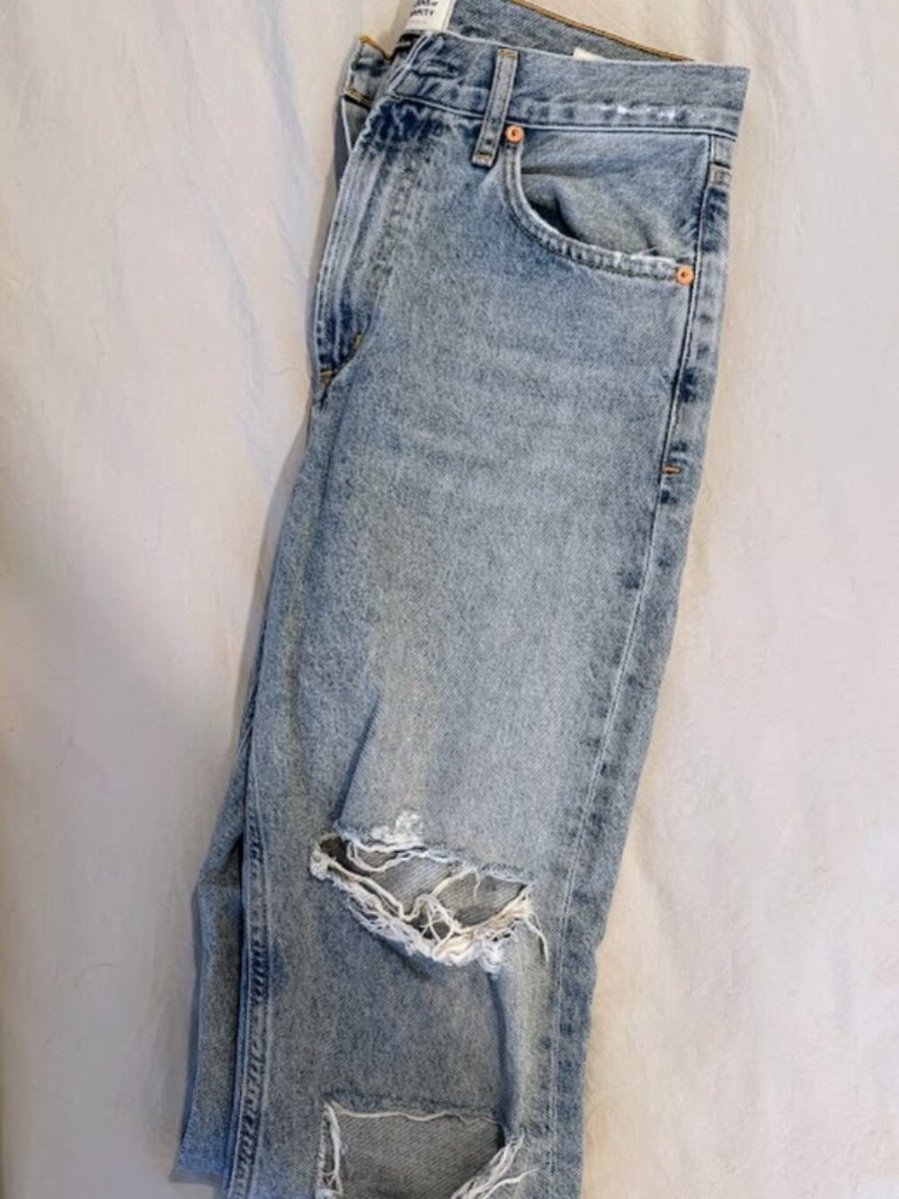 Citizens of Humanity Marlee Ankle Skinny Jeans - Light Wash Distressed - 26